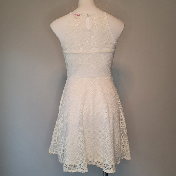 Candie's White Lace Dress Small Halter Neck - Picture 2 of 9